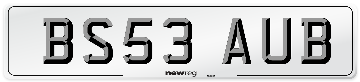 BS53 AUB Number Plate from New Reg